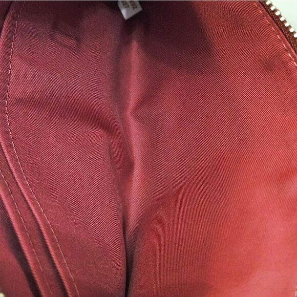 Coach Double Zipper Pocket Wristlet In Musted Red/Rust. EUC - Picture 13 of 16
